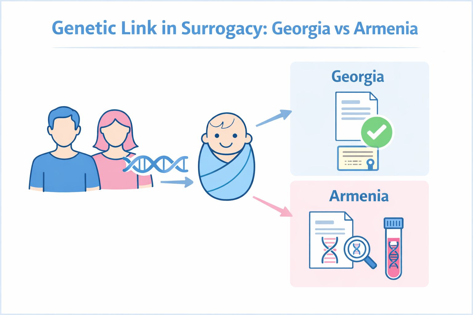 Genetic Link in Surrogacy: Georgia vs Armenia