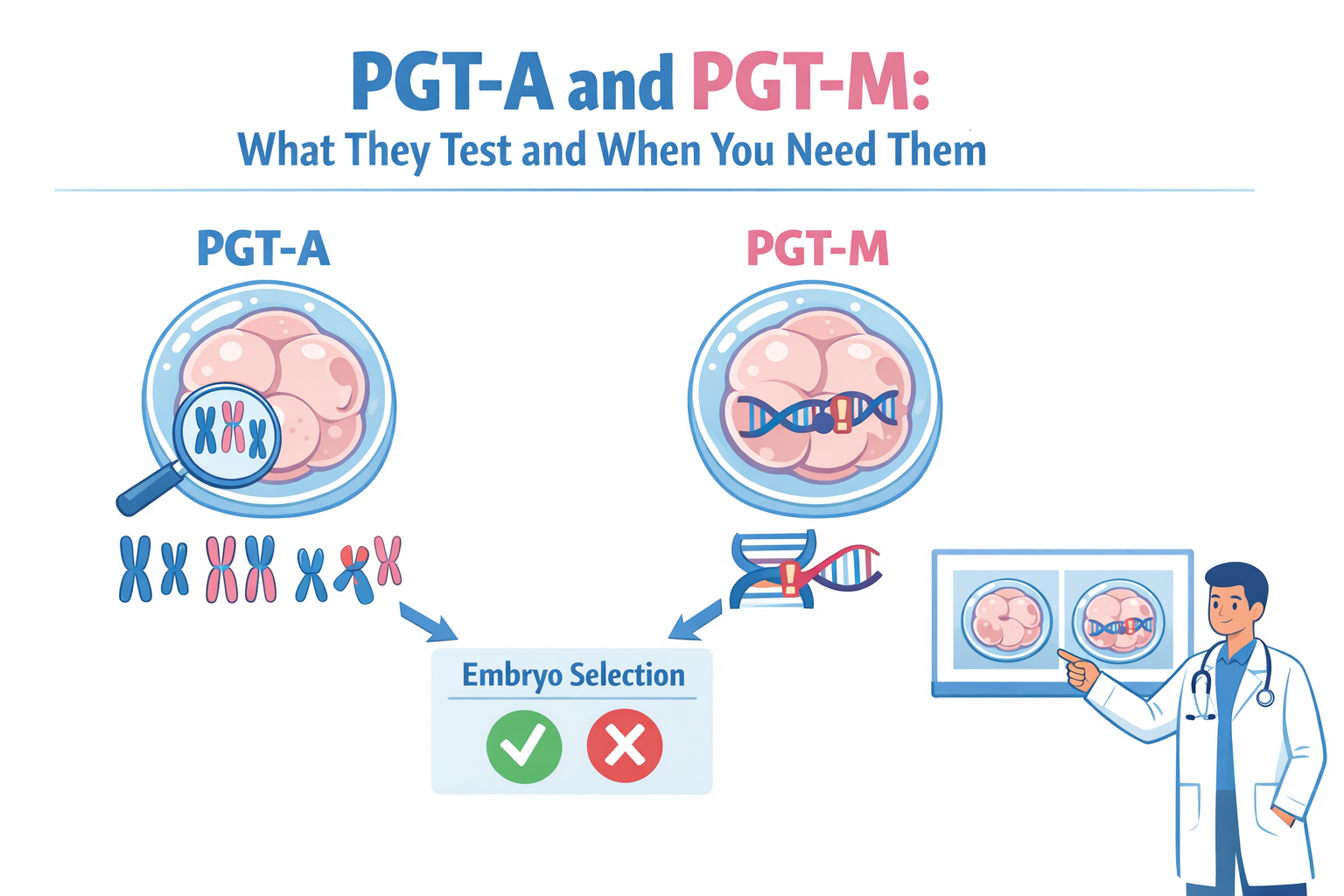 PGT-A and PGT-M: What They Test and When You Need Them
