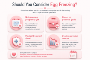 Should you consider egg freezing — situations to discuss with a fertility specialist