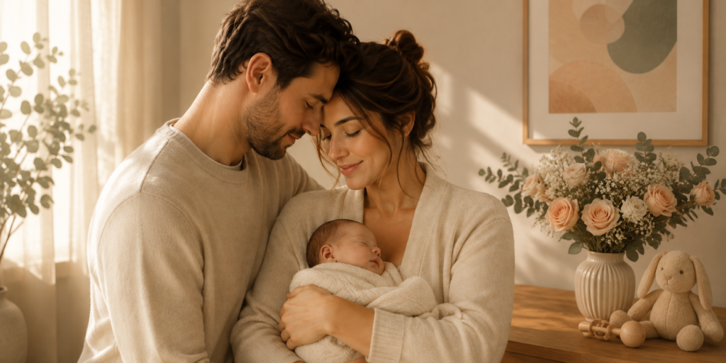 Intended parents holding newborn — when to consider surrogacy